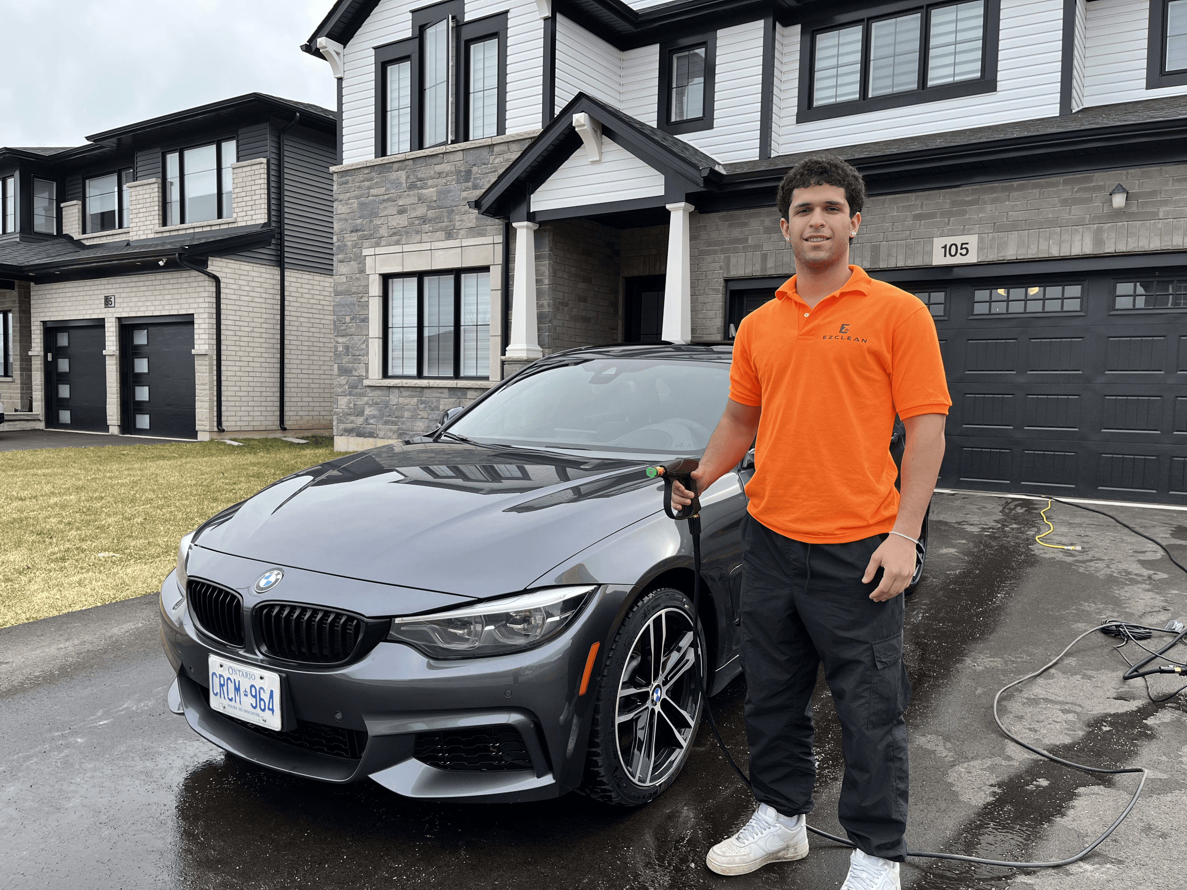 Marco working on a vehicle detail
